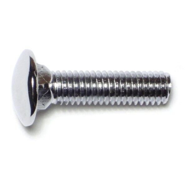Midwest Fastener Carriage Bolt, Square Neck, 16 (Coarse), 1-1/2 in L, Steel, Chrome, 5 PK 74142 - main